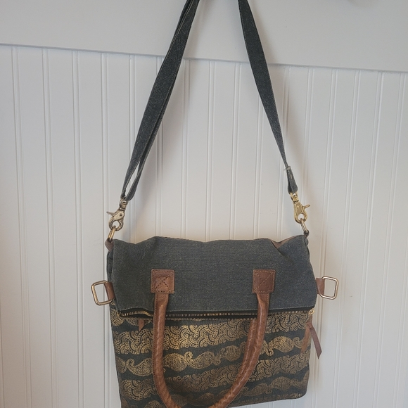 Mona B Upcycled Canvas Bag - Picture 2 of 7